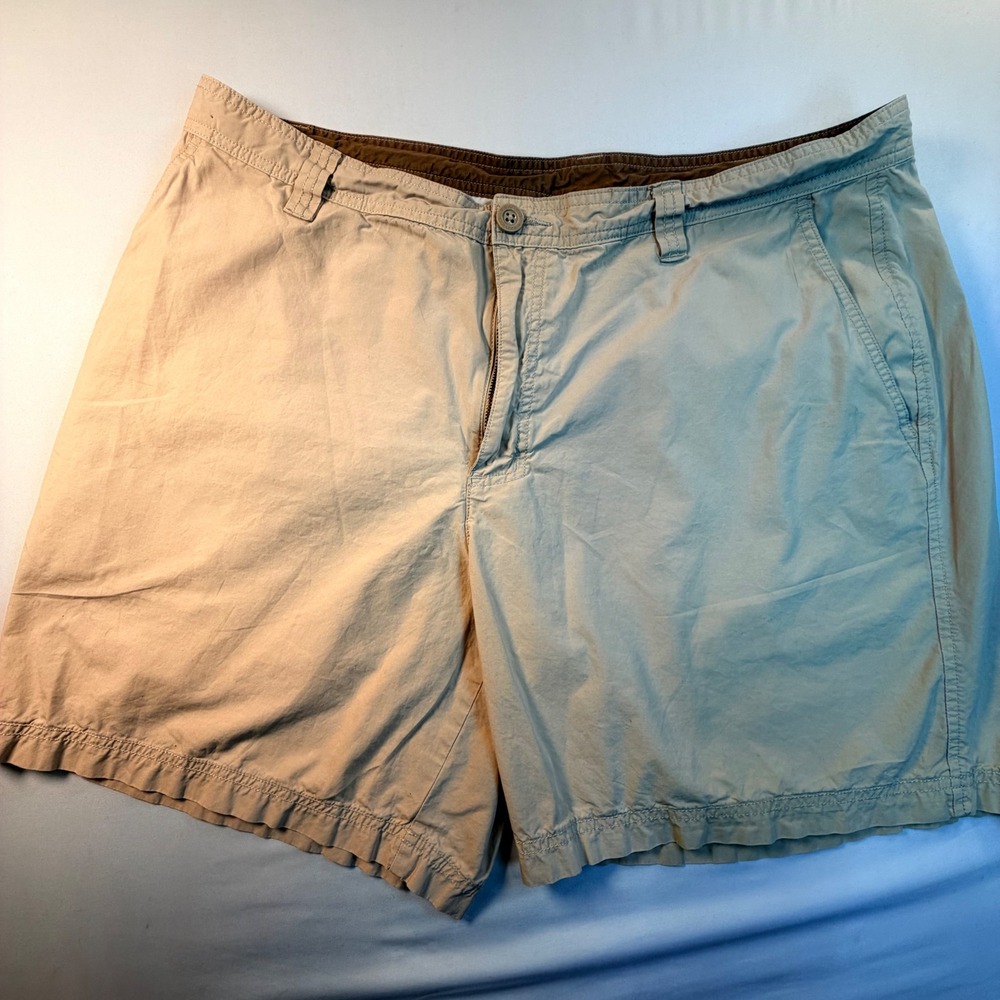 Columbia Shorts Mens 40W Beige Chino Casual Outdoor Cotton Flat Front